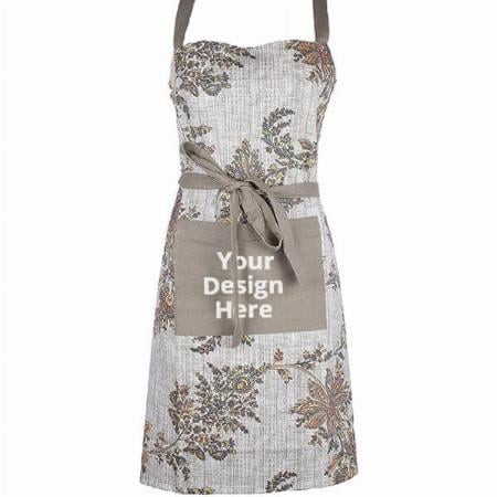 Floral Customized Apron with Large Pockets