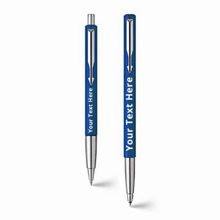 Blue Customized Standard Roller Ball Pen Pack of 2