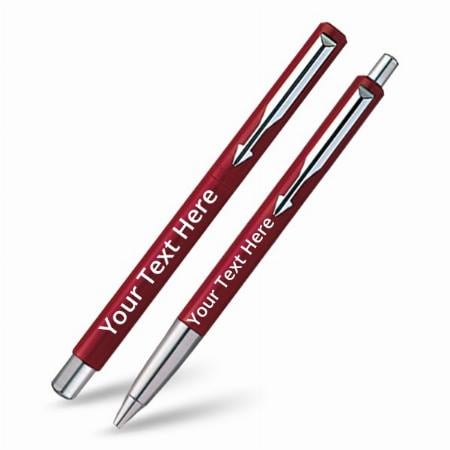Red Customized Parker Vector Standard Roller Ball Pen