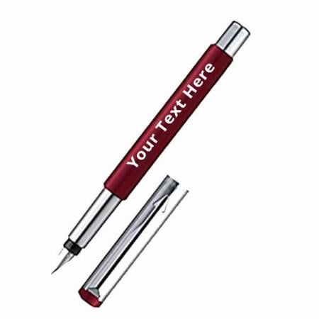 Red Parker Customized Vecor Metallix Fountain Pen