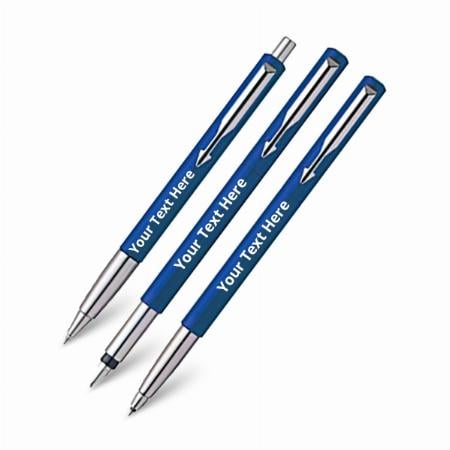 Blue Customized Parker Vector Ball Pen Pack of 3