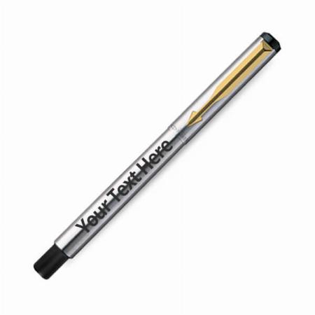 Silver Customized Parker Moments Vector Gold Trim Ball Pen