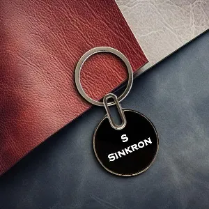 Keychain Customized Circle Buy Black Customized Circle Metal Keychain | yourPrint