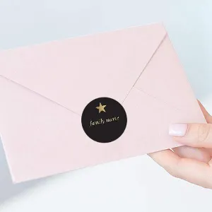 Envelope Sticker Seal Buy Black Customized Printed Envelope Seal Sticker | yourPrint