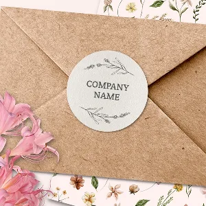 Envelope Sticker Seal Buy Floral Stem Customized Printed Envelope Seal Sticker | yourPrint