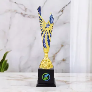 Trophy Design Blue Buy Blue & Gold Customized Trophy Award | yourPrint