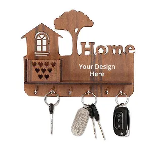 Customised Keystand Buy Brown Customized Crafts MDF Wooden Key Holder for Home, Wooden Key ...