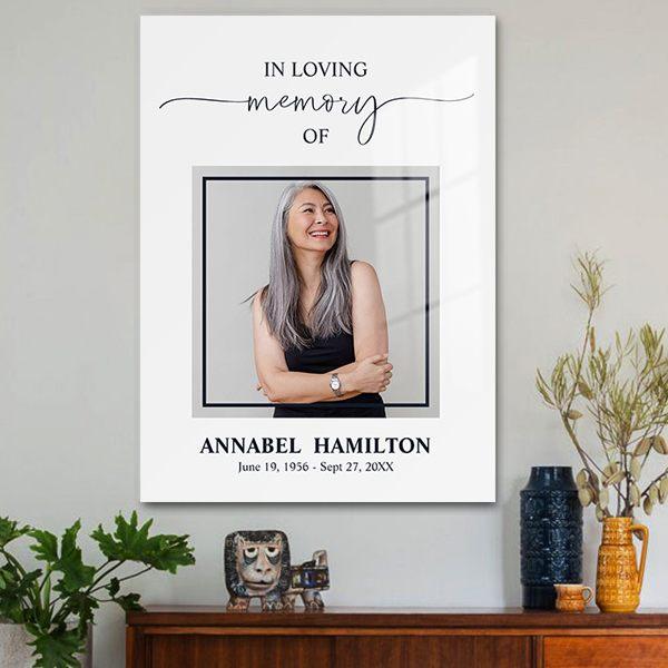Rectangular Funeral Frame Buy Simple Elegant Memorial Funeral Photo Welcome Sign Customized ...