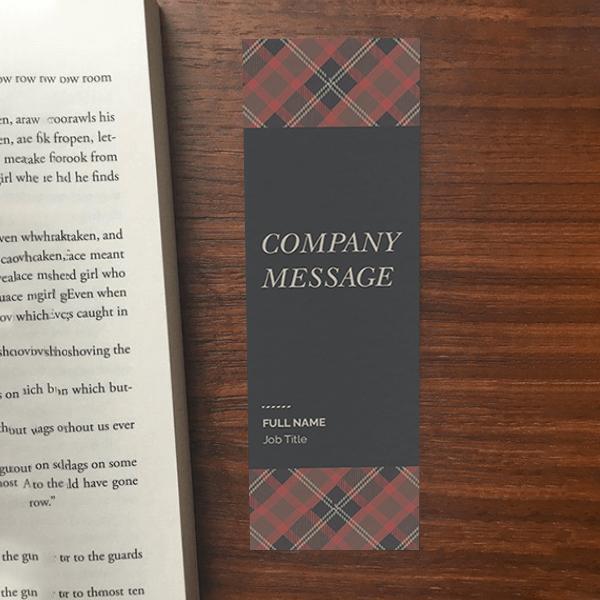 Bookmark Design Color:red Buy Red Checked Design Customized Printed Bookmark - Set of 10 | yourPrint