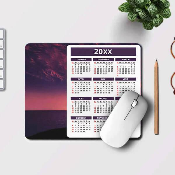 Endless Sky Customized Printed Rectangle Calendar Mousepad Photo Mouse Pad