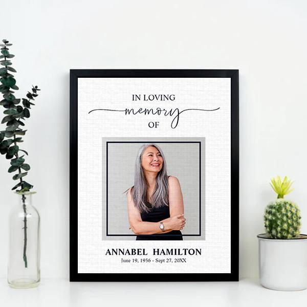 Rectangular Funeral Frame Buy Simple Elegant Memorial Funeral Photo Welcome Sign Customized Photo ...