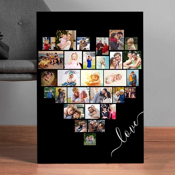 Retangle Heart Shape Frame Buy Love Script Heart Shaped 29 Photo Collage Customized Photo Printed ...