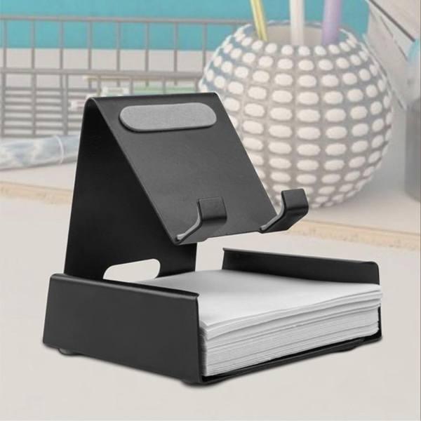 Buy Black Customized Metal Mobile Stand with Writing Pad Holder | 200 ...