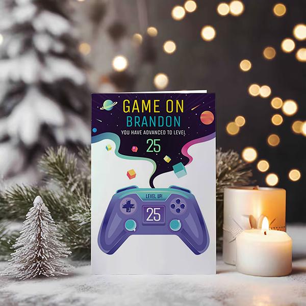 Gamer Card Example Buy Video Gamer Design Customized Printed Greeting Card | yourPrint
