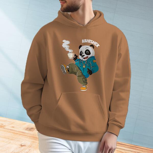 Cool Panda Customized Unisex Printed Hoodie with Pockets