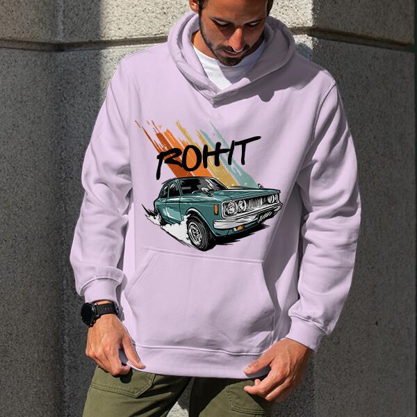Fast Car Customized Unisex Printed Hoodie with Pockets