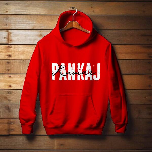 Signature Name Customized Unisex Printed Hoodie with Pockets