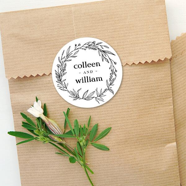 Brown Rustic Frame Sticker Buy Rustic Wildflower Customized Printed Sticker | yourPrint
