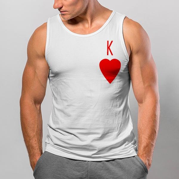 Heart with Monogram Customized Tank Top Vest for Men