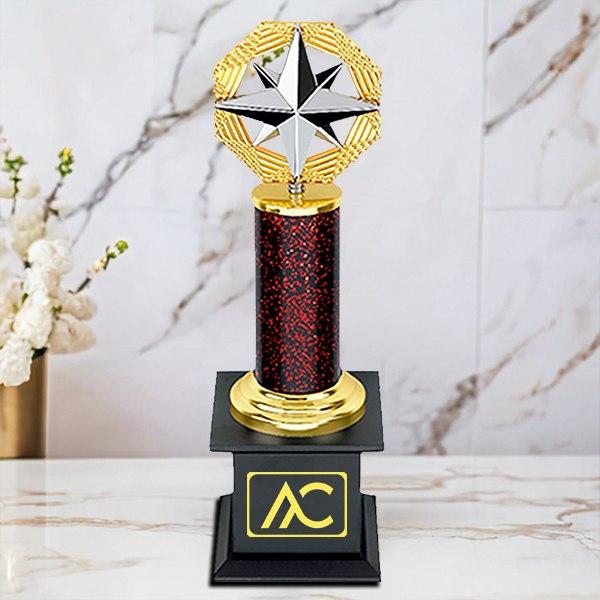Golden Rasing Star Buy Golden Rising Star Customized Trophy Award | yourPrint