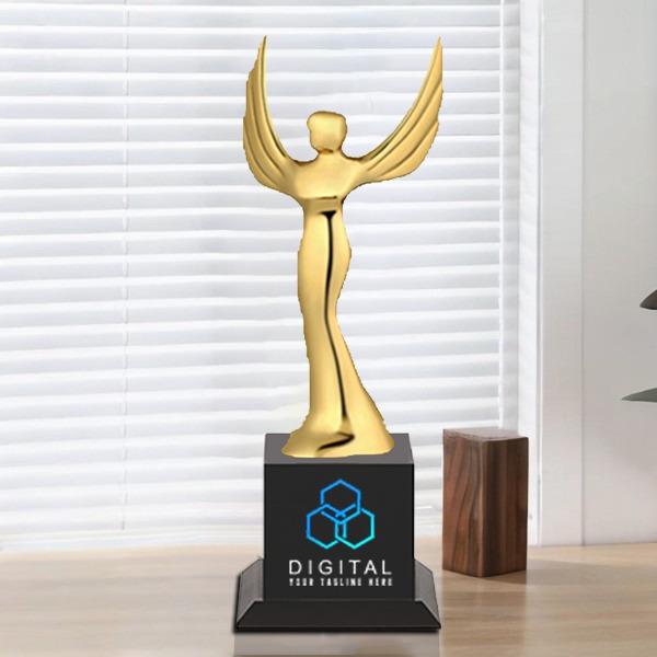 Wing Trophy Buy Golden Angel Wings Customized Trophy Award - 28 CM | yourPrint