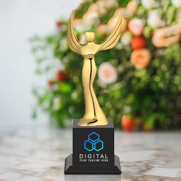 Winged Trophy Buy Golden Angel Wings Customized Trophy Award - 28 CM | yourPrint