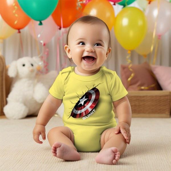 Shield Customized Photo Printed Infant Romper for Boys & Girls
