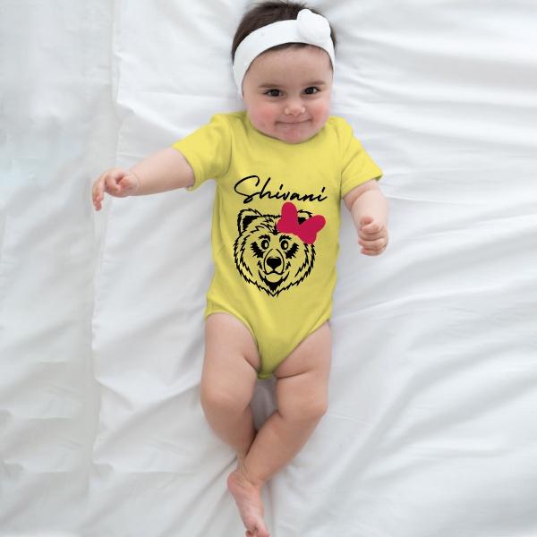 Bear Customized Photo Printed Infant Romper for Boys & Girls