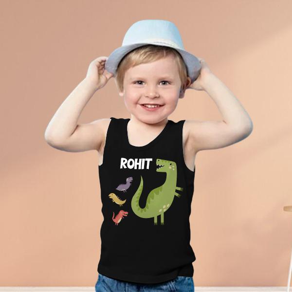 Dinosaur Customized Kid’s Cotton Vest Tank Top