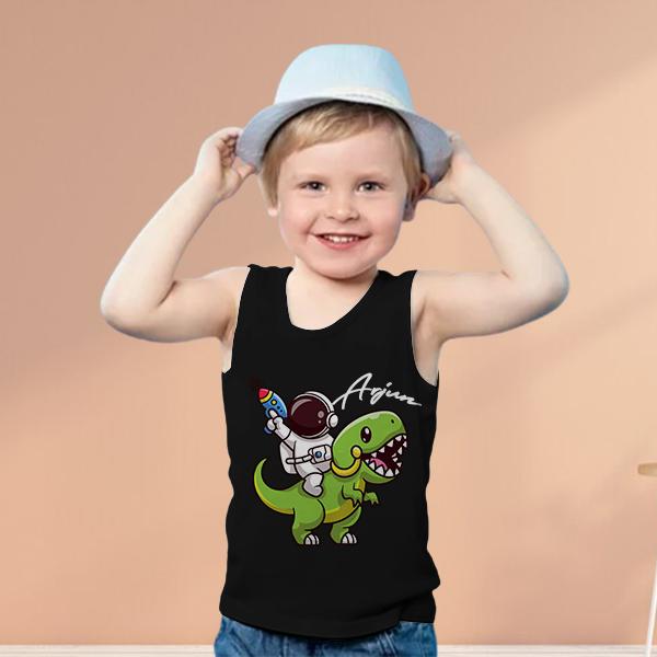 Astro Dino Customized Kid’s Cotton Vest Tank Top