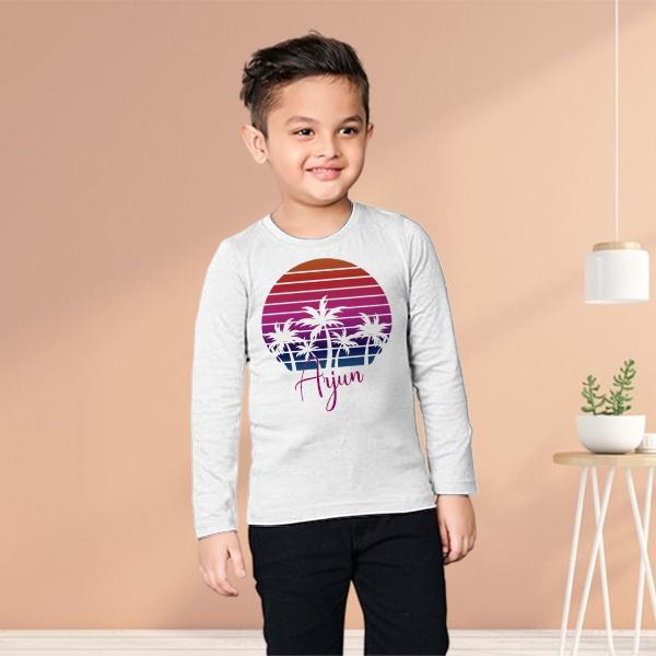 Beach Boy Customized Full Sleeve Kid’s Cotton T-Shirt