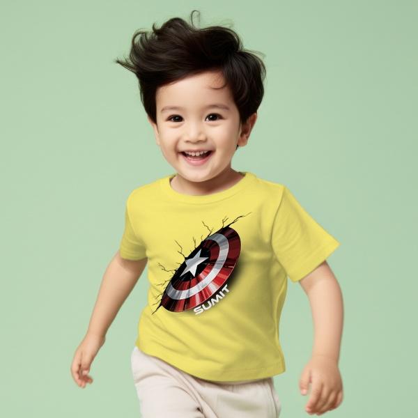Shield Customized Half Sleeve Kid’s Cotton T-Shirt