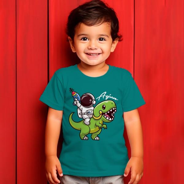 Astro Dino Customized Half Sleeve Kid’s Cotton T-Shirt