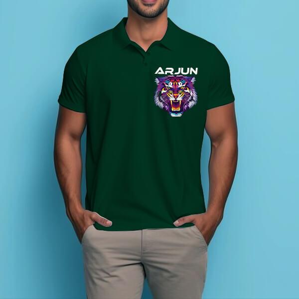 Fierce Animal Polo Customized Half Sleeve Men’s Cotton Polo T-Shirt
