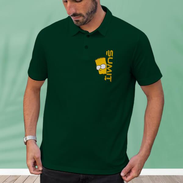 Peeking Polo Customized Half Sleeve Men’s Cotton Polo T-Shirt