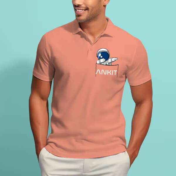 Dab Astro Polo Customized Half Sleeve Men’s Cotton Polo T-Shirt
