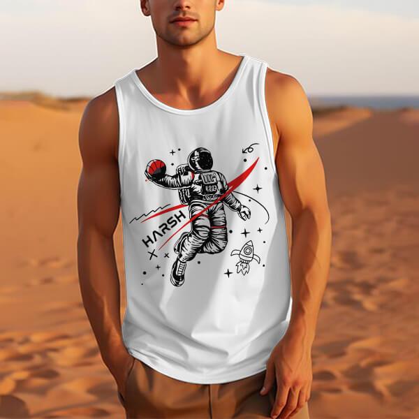 Play in Space Customized Tank Top Vest for Men