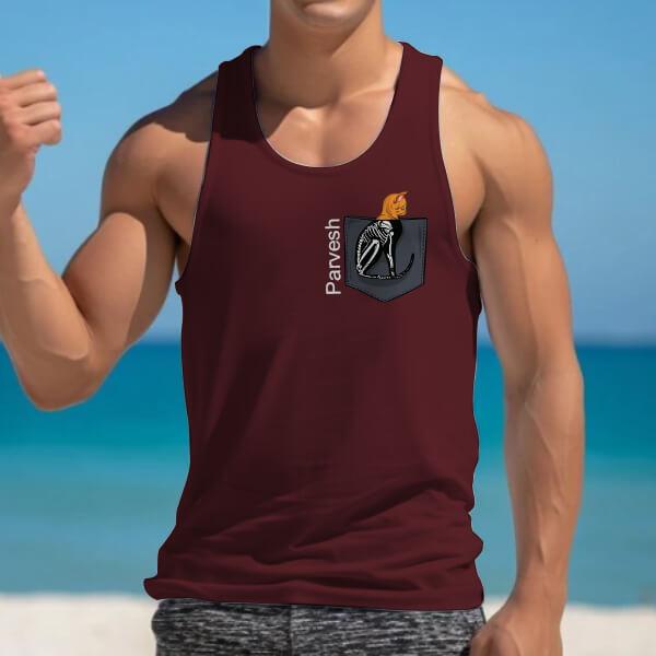 X-Ray Pocket Customized Tank Top Vest for Men