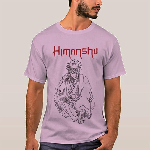 Calm Customized Printed Men's Half Sleeves Cotton T-Shirt