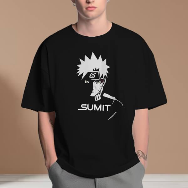 Minimalistic Oversized Hip Hop Customized Printed Men's Half Sleeves Cotton T-Shirt