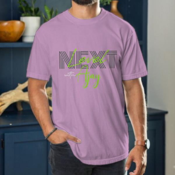 Next Level Oversized Hip Hop Customized Printed Men's Half Sleeves Cotton T-Shirt