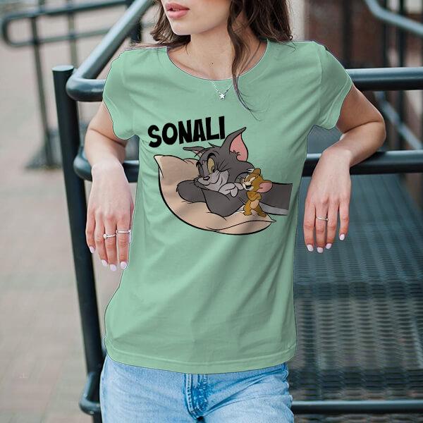 Best Friends Customized Printed Women's Half Sleeves Cotton T-Shirt