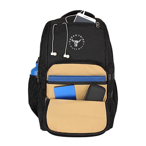Black Customized 28L Laptop Backpack, 15.6