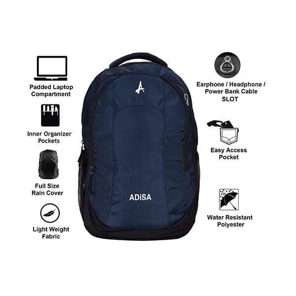 Customized ADISA Laptop Backpack with Rain Cover 32 Ltrs