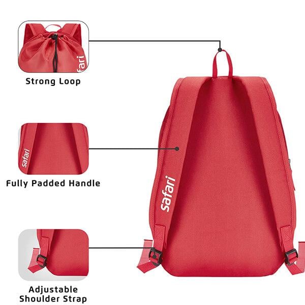 Cherry Red Customized SAFARI 15 Ltrs Backpack
