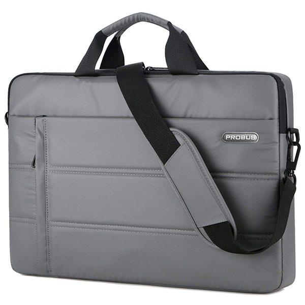 Grey Customized Traveller Business Laptop Sleeve Sling Bag with Shoulder Strap for 14/15.6 inch Laptop
