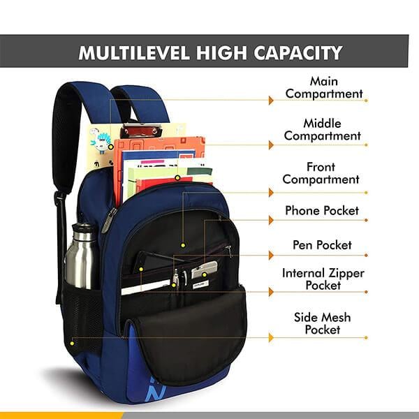 Blue Customized Zipline 36 L Backpack