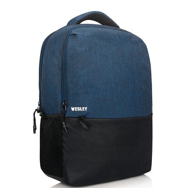 Blue and Black Wesley Waterproof Backpack