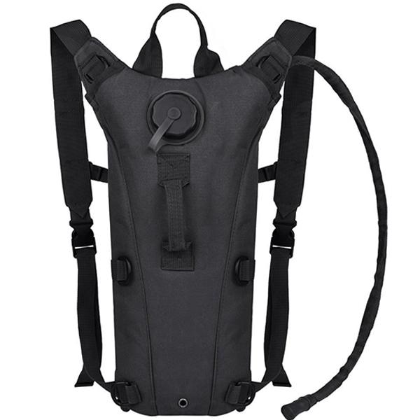 Black Customized Backpack 2.5L Water Pack Waterproof Tactical Hydration Pack Prevents Dehydration