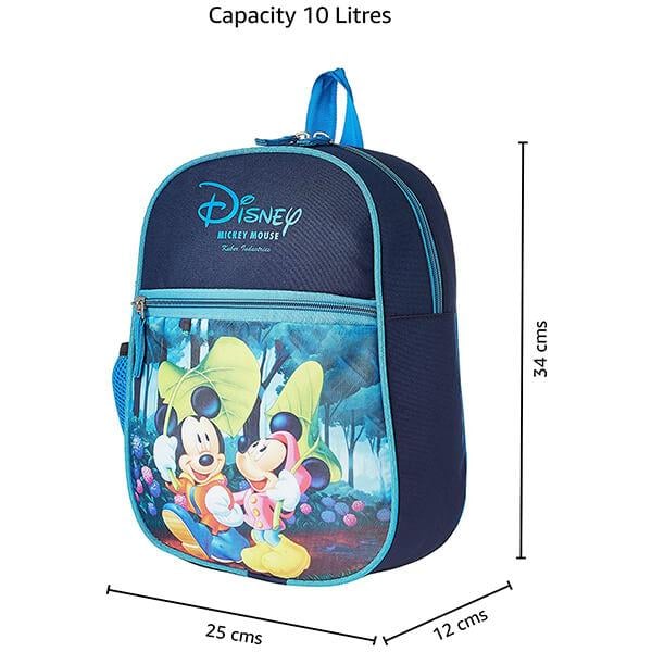 Blue Customized Mickey Minnie Mouse 13 inch School Bagfor Kids